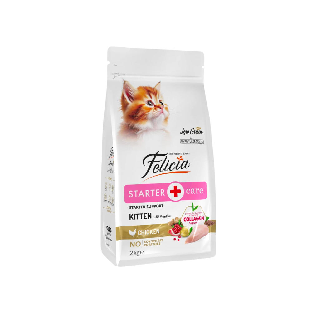 Felicia Low Grain Hypoallergenic Collagen Support Starter Care Kitten Chicken 2kg