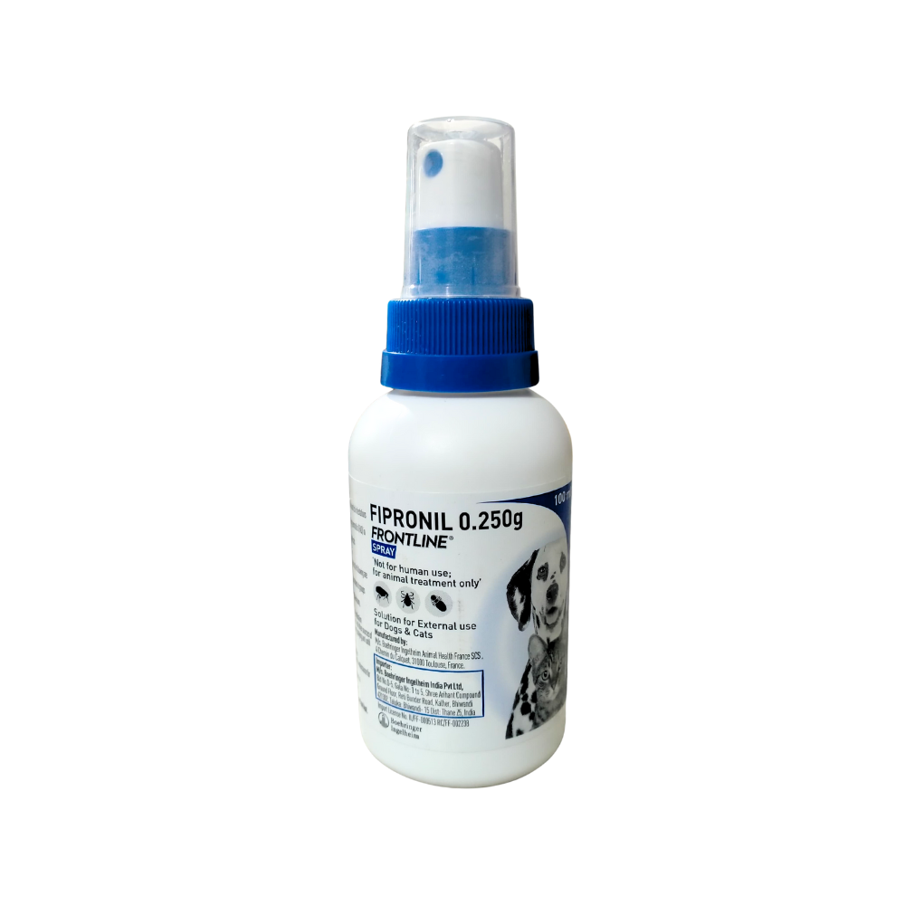 Frontline Spray Fipronil 0.25g Tick & Flea Spray 100ml for Cats & Dogs