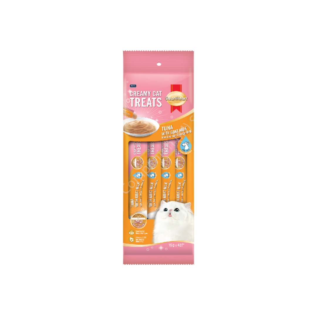 SmartHeart Creamy Treat Tuna Goat milk 60gm (15gm x 4)
