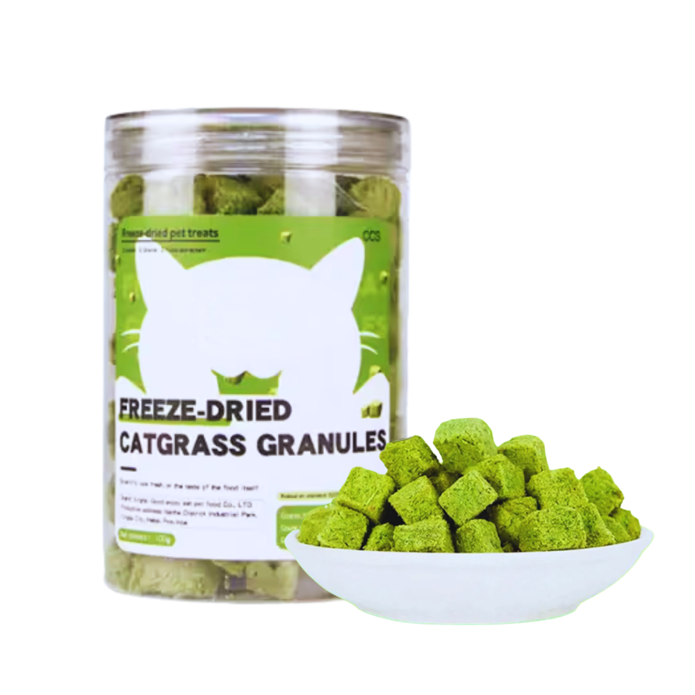 Freeze-Dried Cat Grass Treat 100g – Natural Hairball Solution & Digestive Aid
