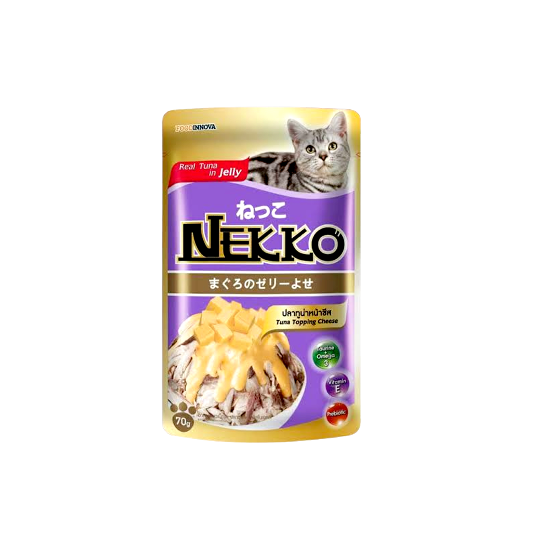 Nekko Pouch Real Tuna Topping Cheese in Jelly 70g