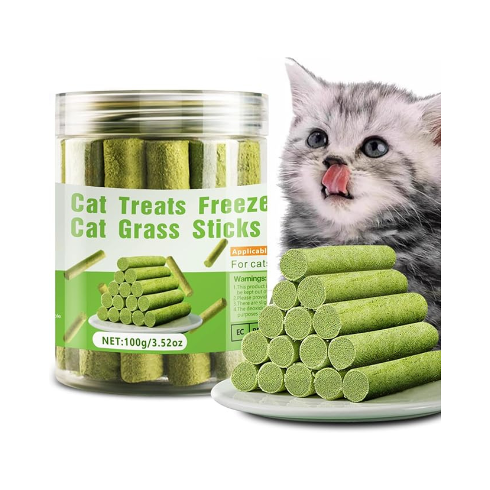 Cat Grass Teething Stick Box Chicken Flavour 100gm