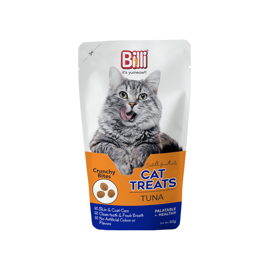 Billi Crunchy Bites Dry Cat Treat Tuna 60gm