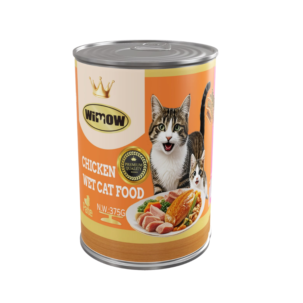 Wimow Grain Free Cat Canned Food Chicken for All Ages 375g