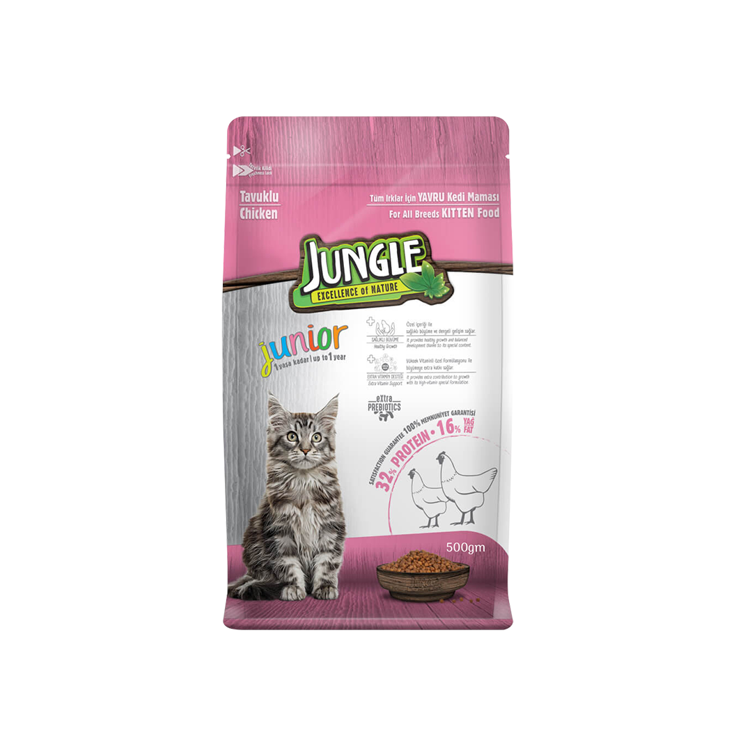 Jungle Kitten Dry Cat Food Chicken 500gm