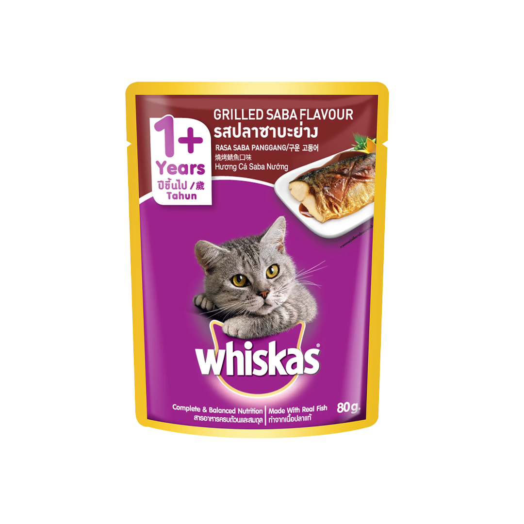 Whiskas Pouch Grilled Saba 80g