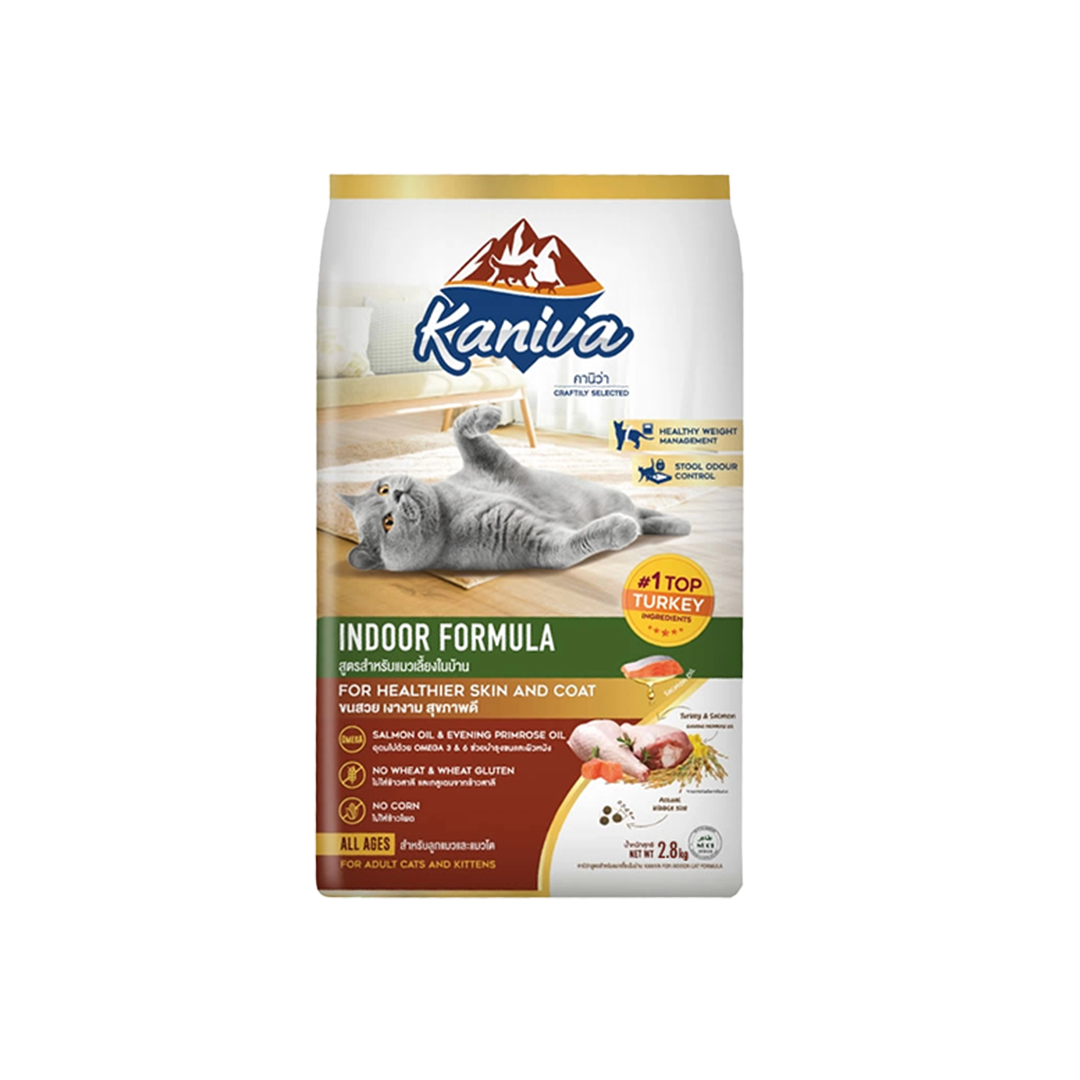 Kaniva INDOOR FORMULA Cat Food Chicken, Salmon & Rice 2.8kg for All Ages