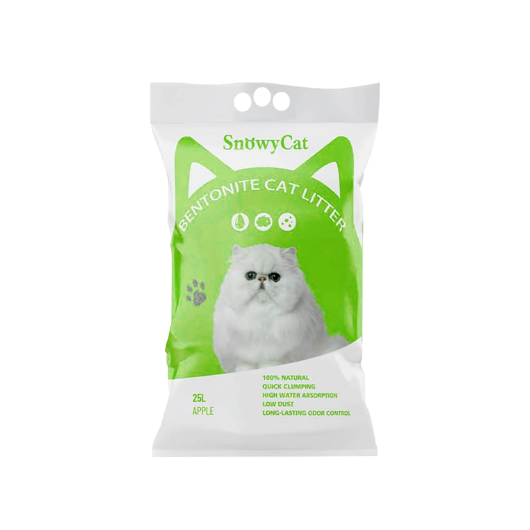 Snowycat Bentonite Cat Litter Apple 25L