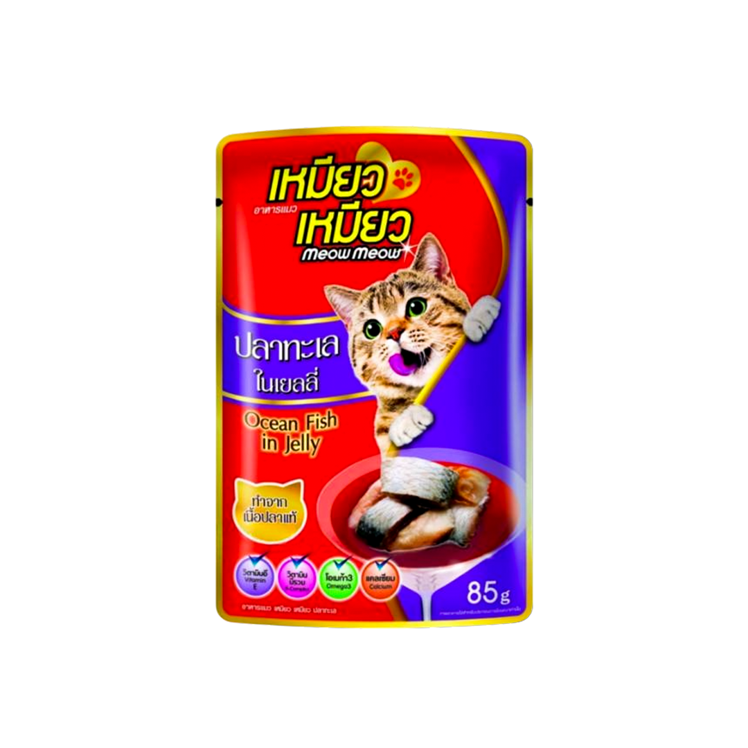 Meow Meow Cat Pouch Ocean Fish with Tuna 85g