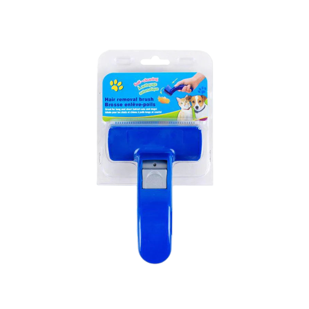 Blue Button Slicker Grooming Brush for Cats and Dogs