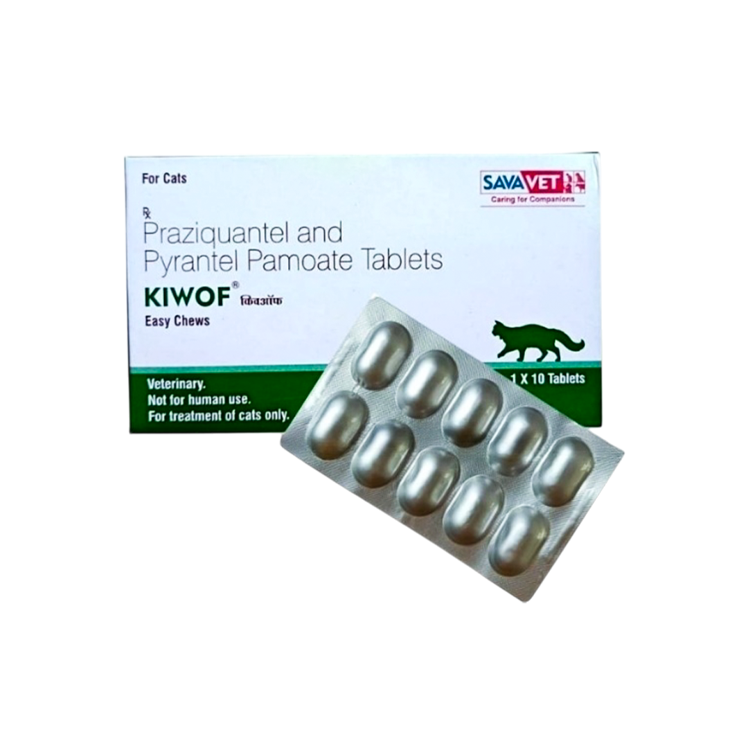 Kiwof Cat Deworming Tablet - Dewormer for Cats (1 Tablet)