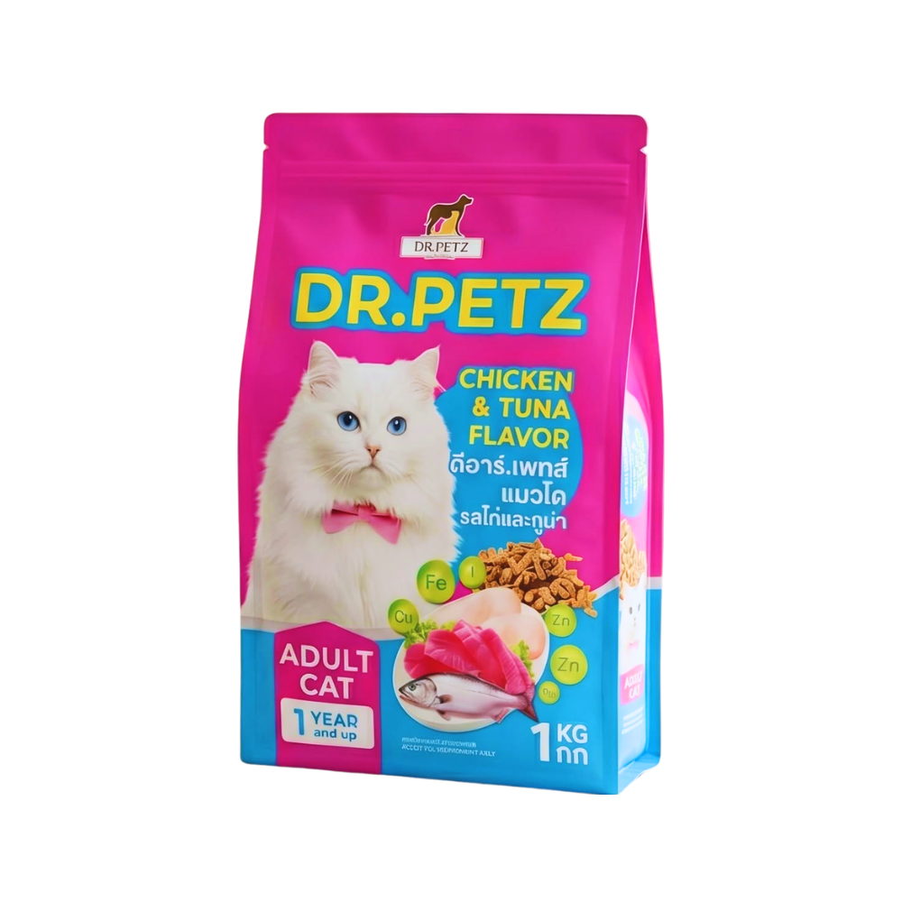 Dr. Petz Adult Cat Food Chicken & Tuna 1kg