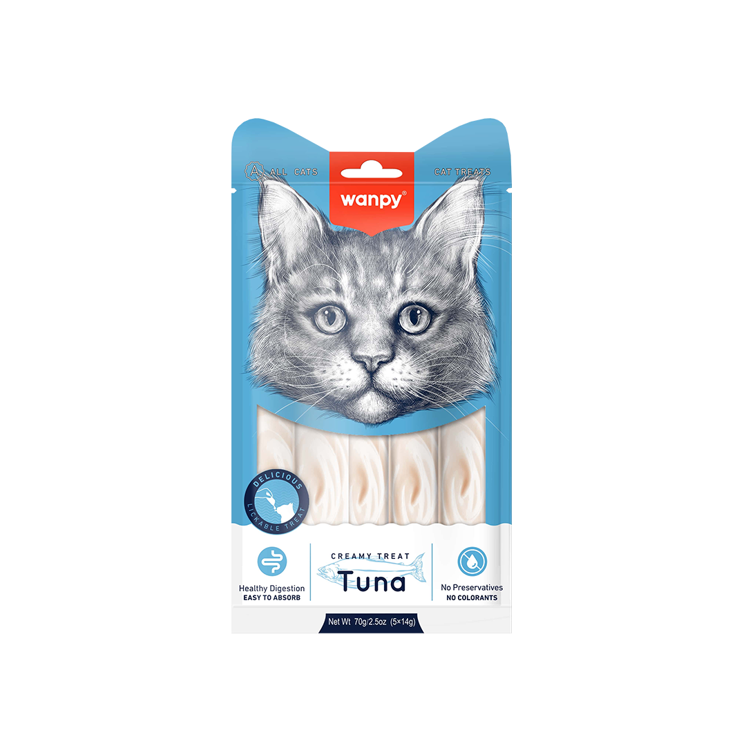 Wanpy Creamy Cat Treat Tuna 70gm (5 Pieces Pack)