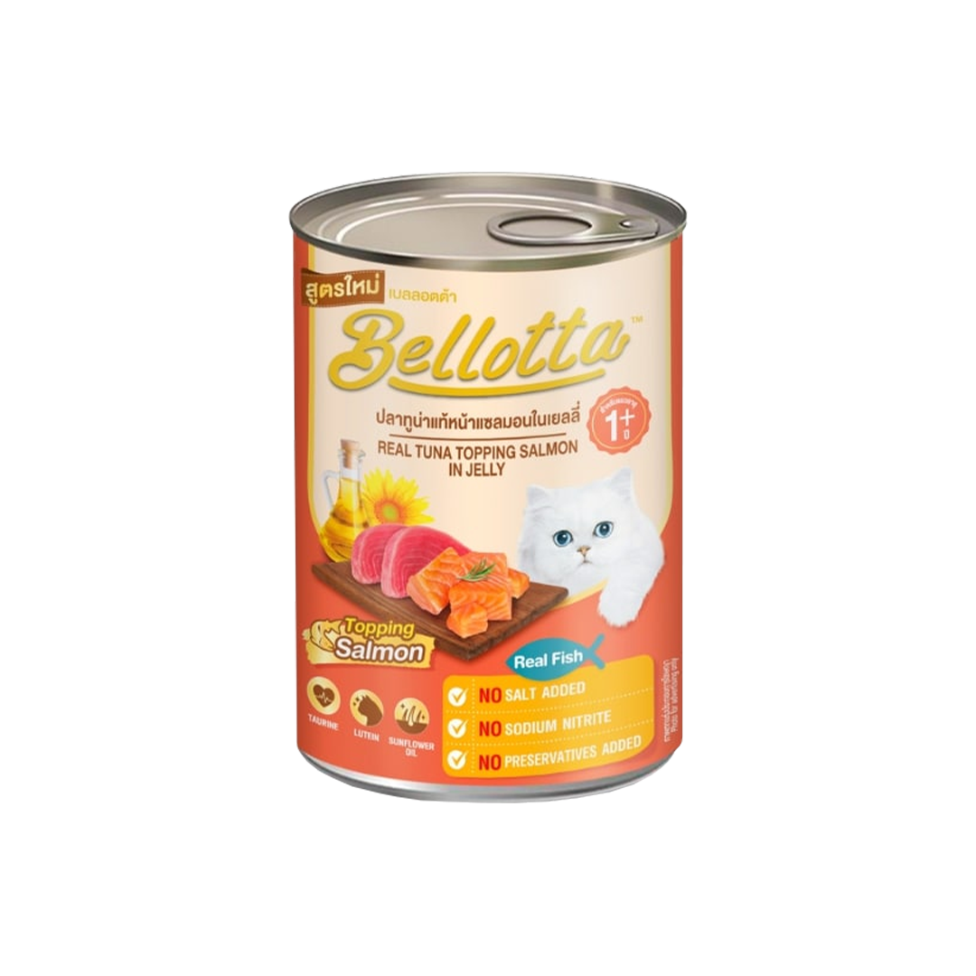 Bellotta Can Real Tuna Topping Salmon in Jelly 400gm