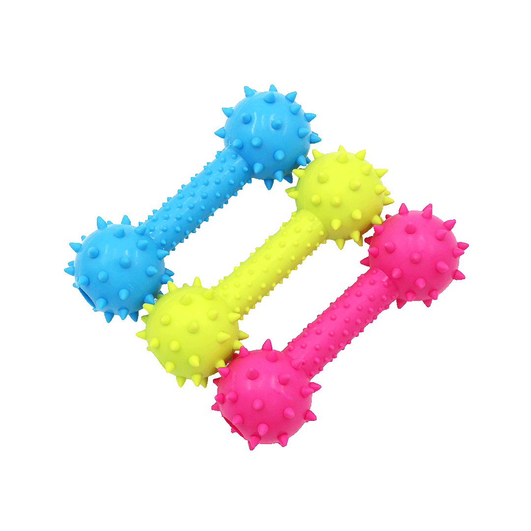 Eco Friendly Durable Rubber Dog Chew Toy with Thorn Bone