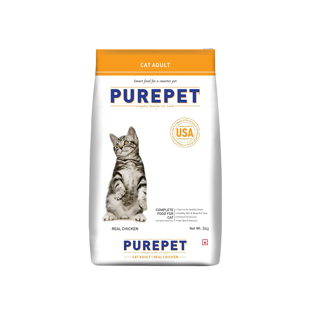Purepet Adult Cat Food Real Chicken 3kg