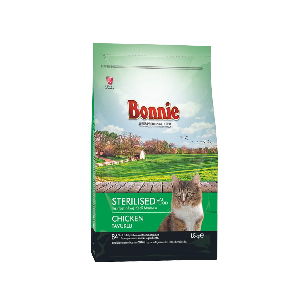 Bonnie Adult Cat Food Sterilised Chicken 1.5kg