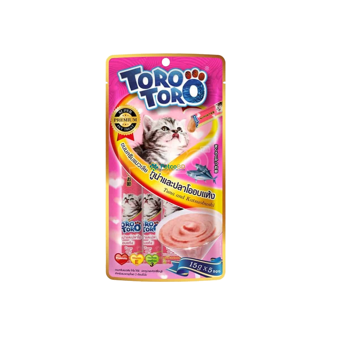 Toro Toro Creamy Treat Tuna with Katsuobushi 75g (15gX5)