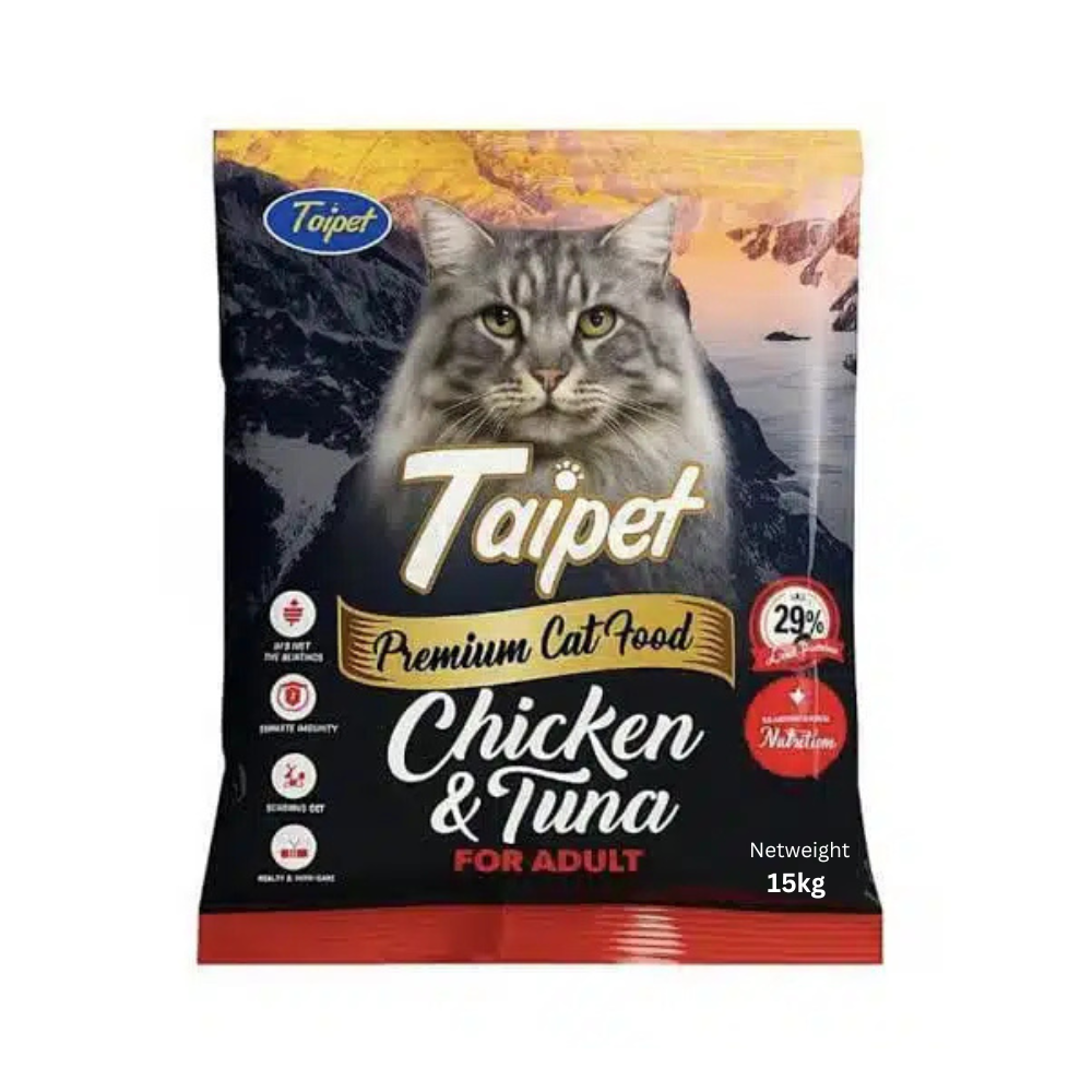 Taipet Premium Adult Cat Food Chicken & Tuna 15kg