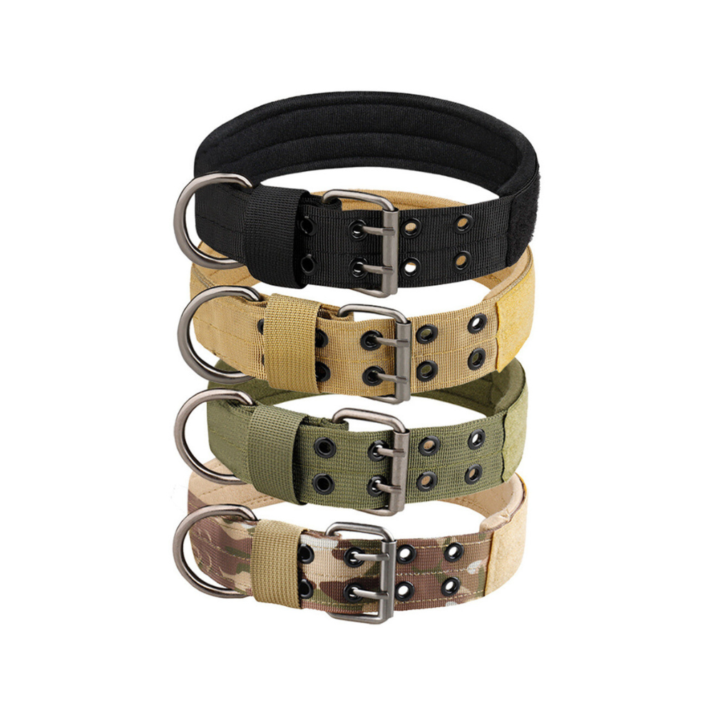 Large Heavy-Duty Nylon Tactical Dog Collar Belt