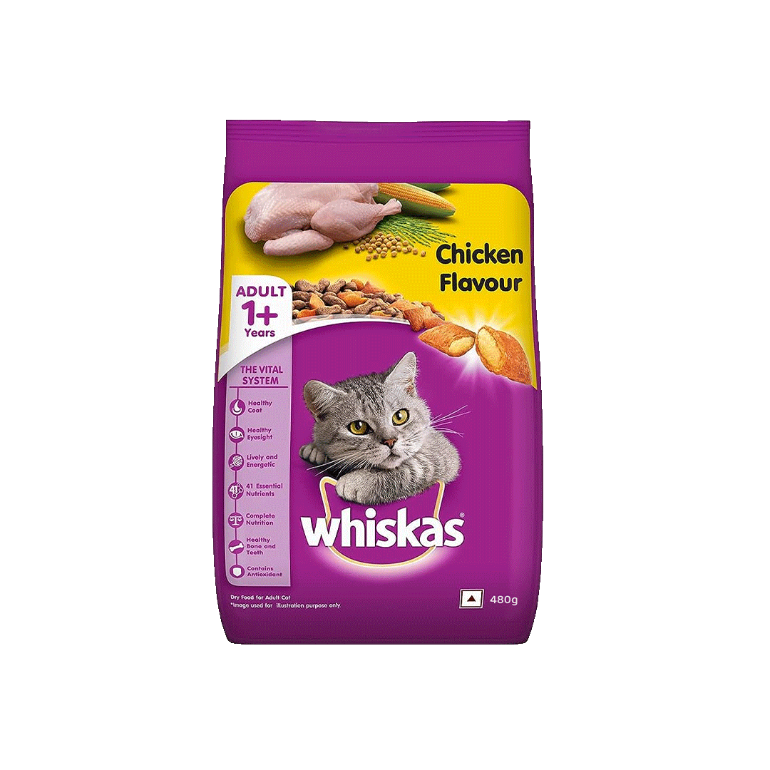 Whiskas Adult Cat Food Chicken 480g