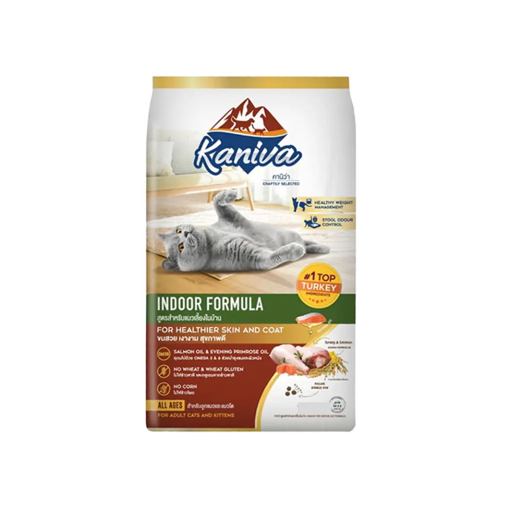 Kaniva INDOOR FORMULA Cat Food Chicken, Salmon & Rice 370g for all Ages