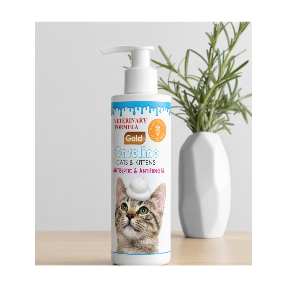 Careline Veterinary Formula Gold Antiseptic & Antifungal Shampoo for Cats 250ml