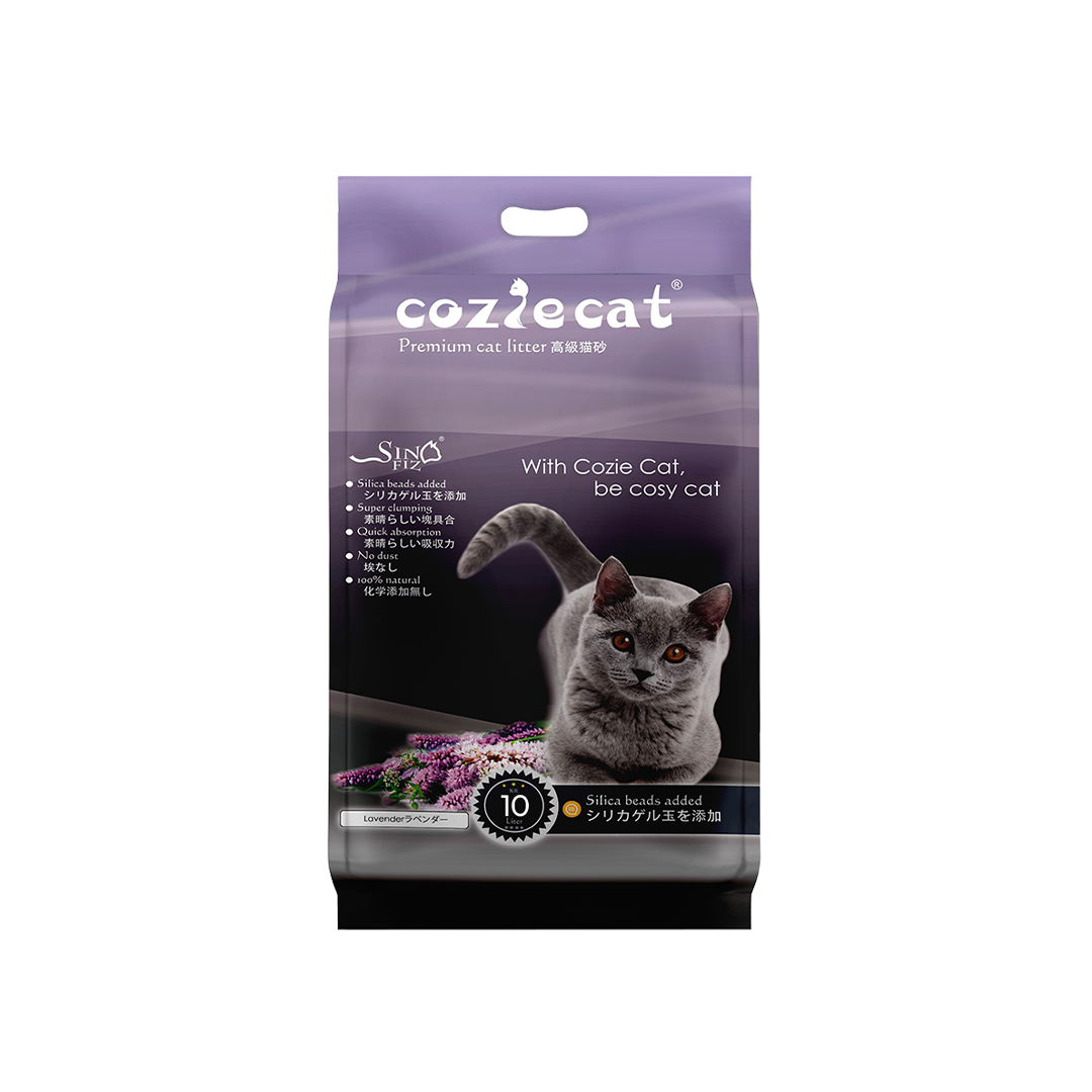 Coziecat Premium Clumping Cat Litter Lavender 10L