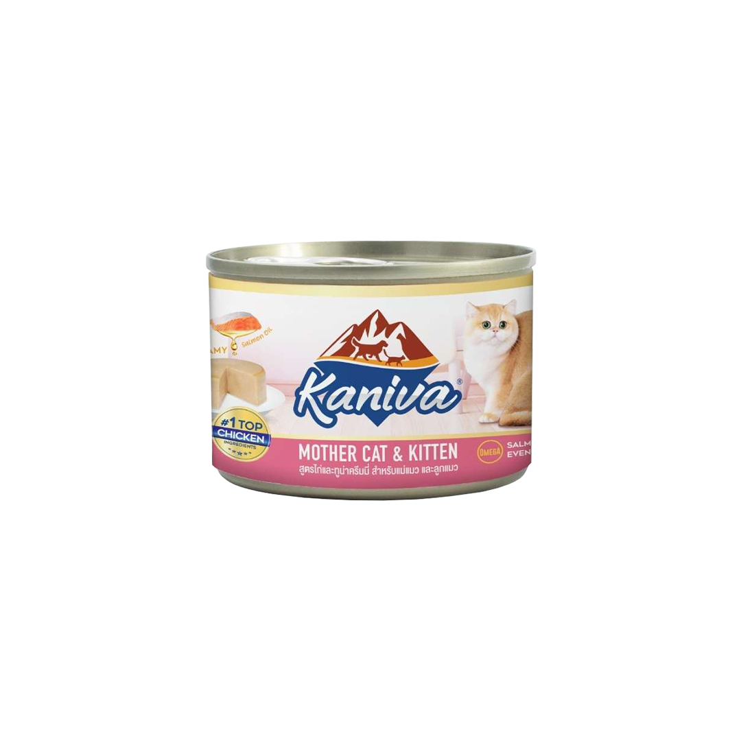 Kaniva Canned Food Mother Cat & Kitten Chicken, Tuna & Creamy Salmon Oil 170g