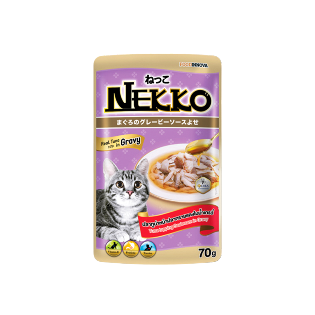 Nekko Pouch Tuna Topping Seabream in Gravy 70g