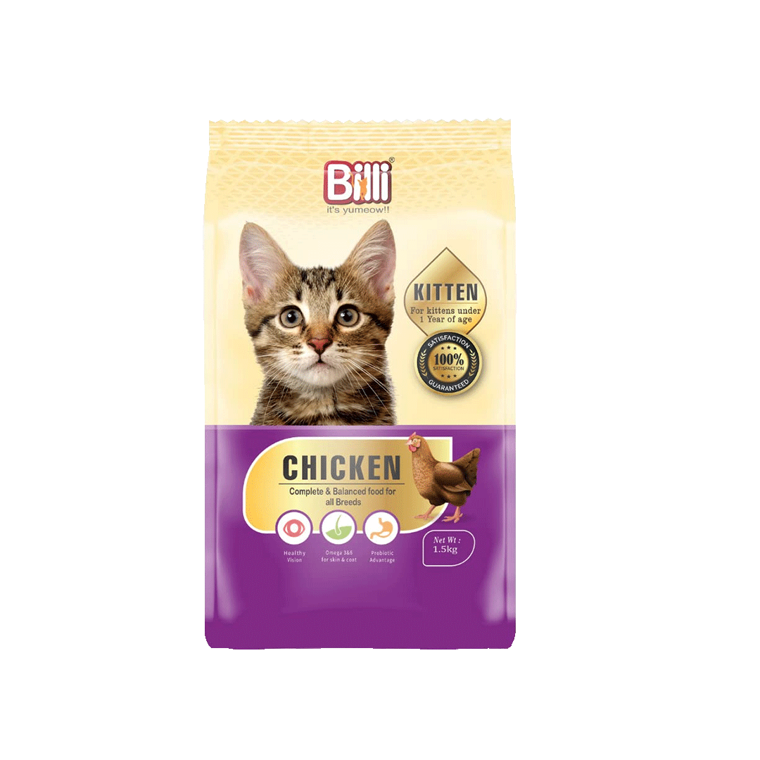 Billi Kitten Dry Cat Food Real Chicken 1.5kg