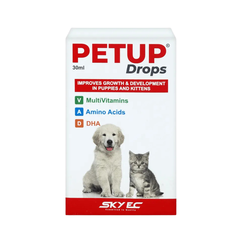Petup MultiVitamins, Amino Acids, DHA Drops for Kittens & Puppies 30ml