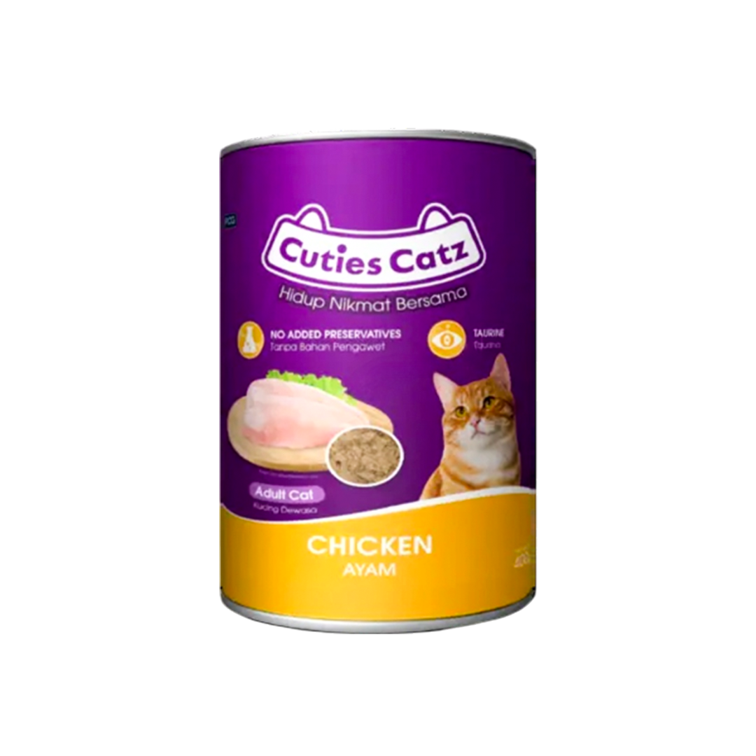 Cuties Catz Adult Cat Canned Food Chicken 400g