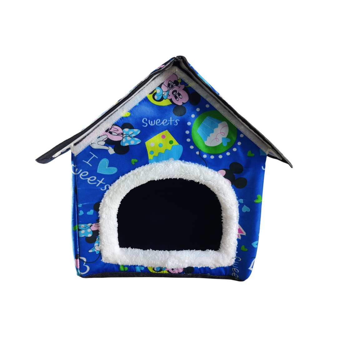 Medium Foldable Soft Square Shape Pet Cat House