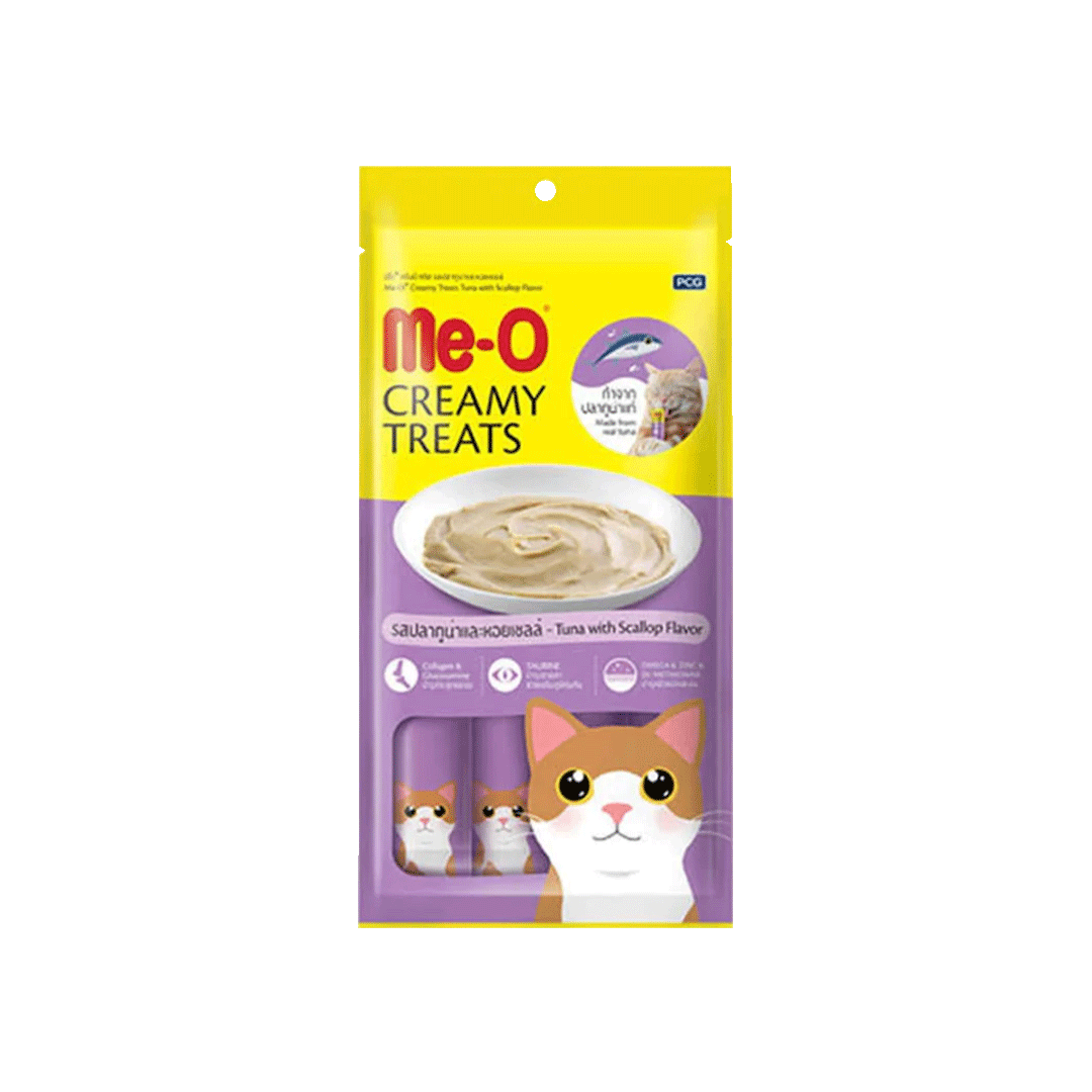 Me-O Creamy Treats Tuna With Scallop Flavor 15g*4