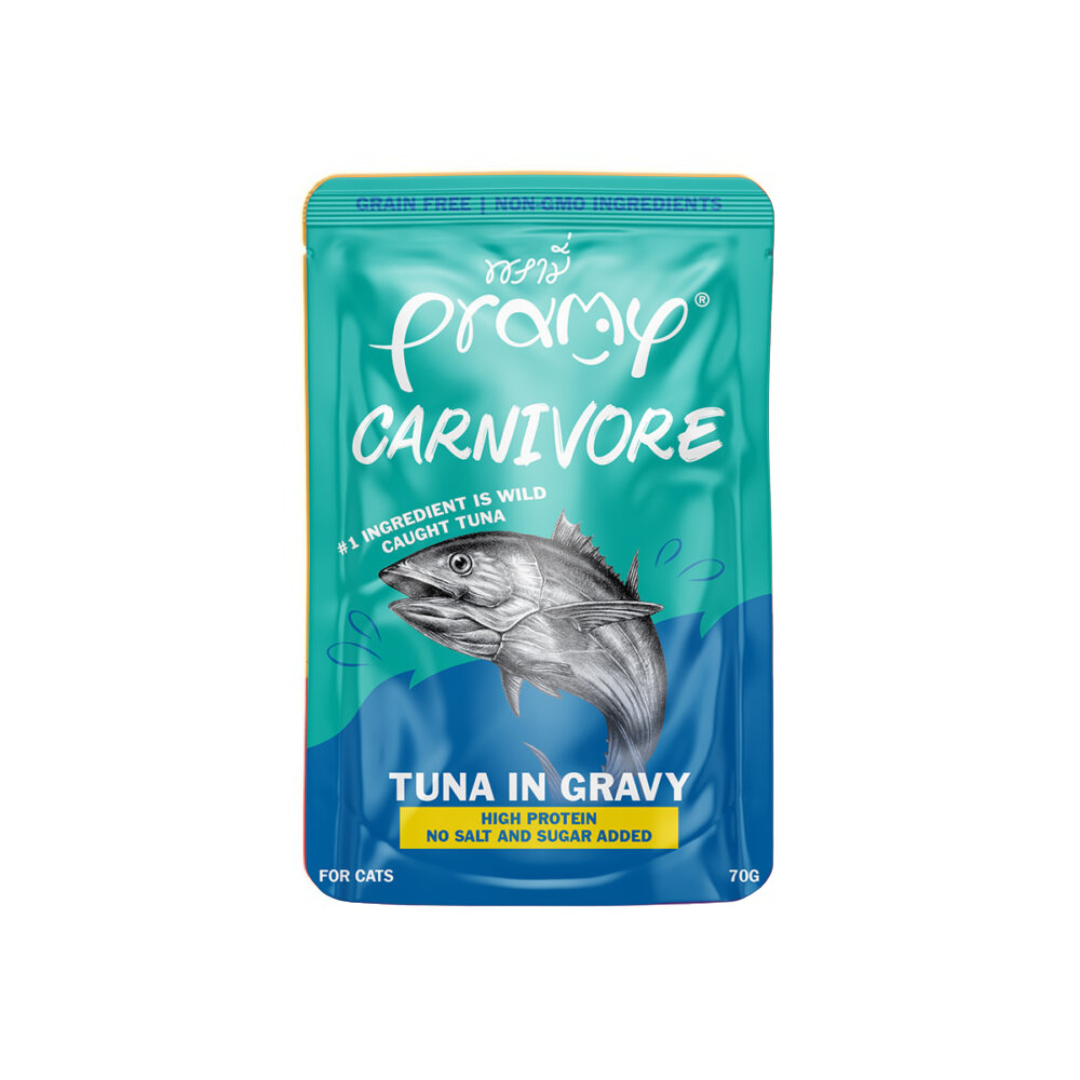 Pramy Carnivore Pouch Tuna in Gravy for All Cats 70g