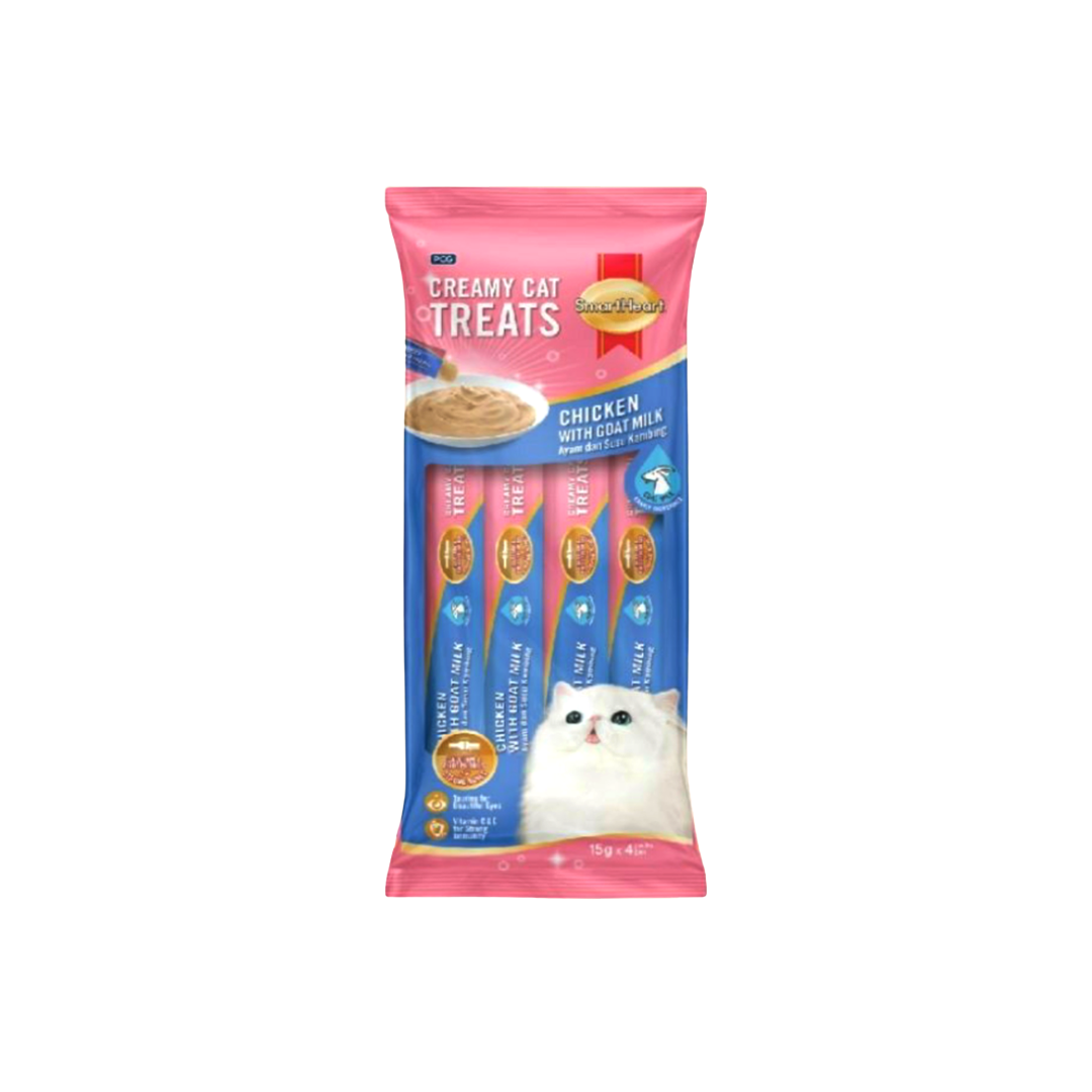 SmartHeart Creamy Treat Chicken Goat milk 60gm (15gm x 4)