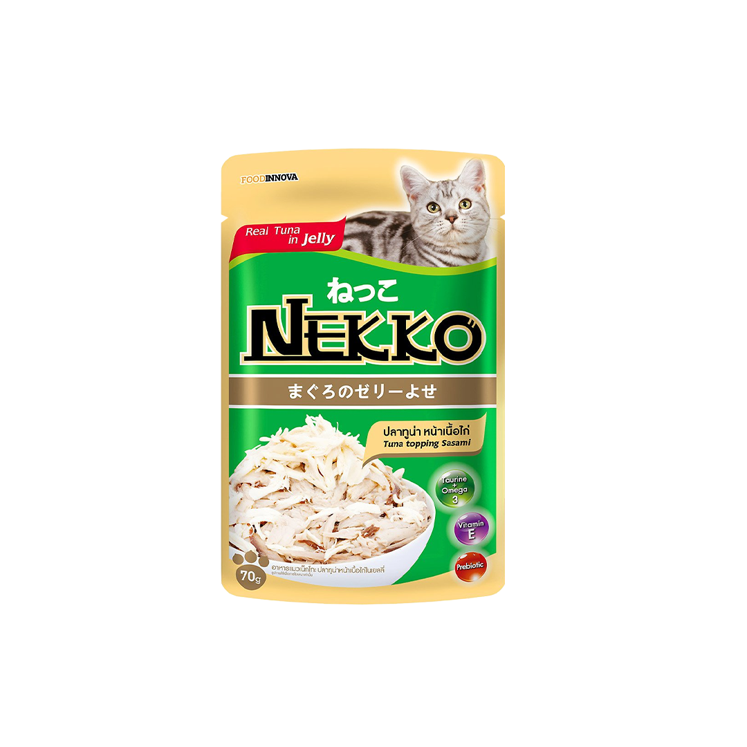 Nekko Pouch Real Tuna Topping Sasami in Jelly 70g