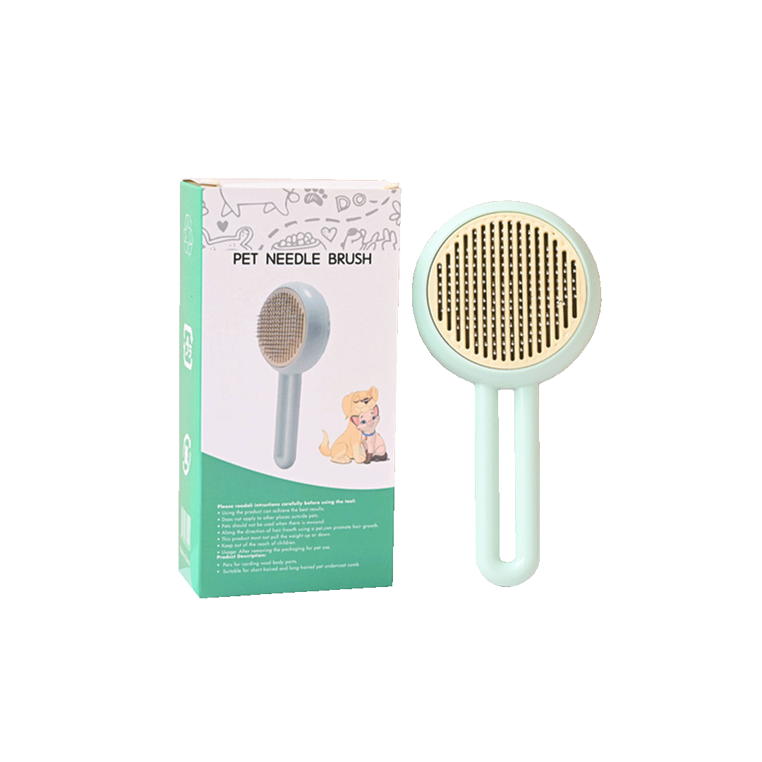 Premium Double Handle Grooming Brush for Pets
