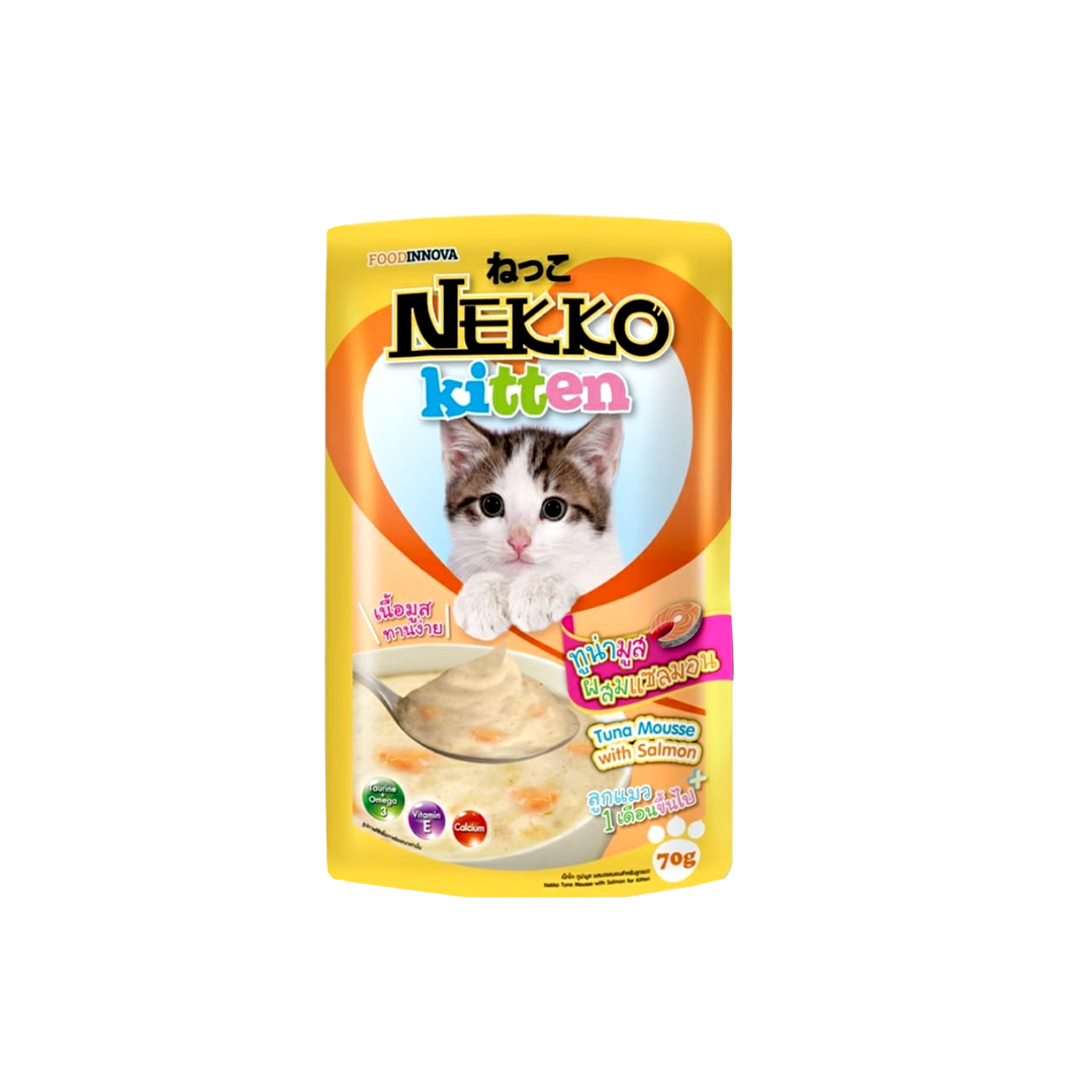 Nekko Kitten Pouch Tuna Mousse with Salmon 70g