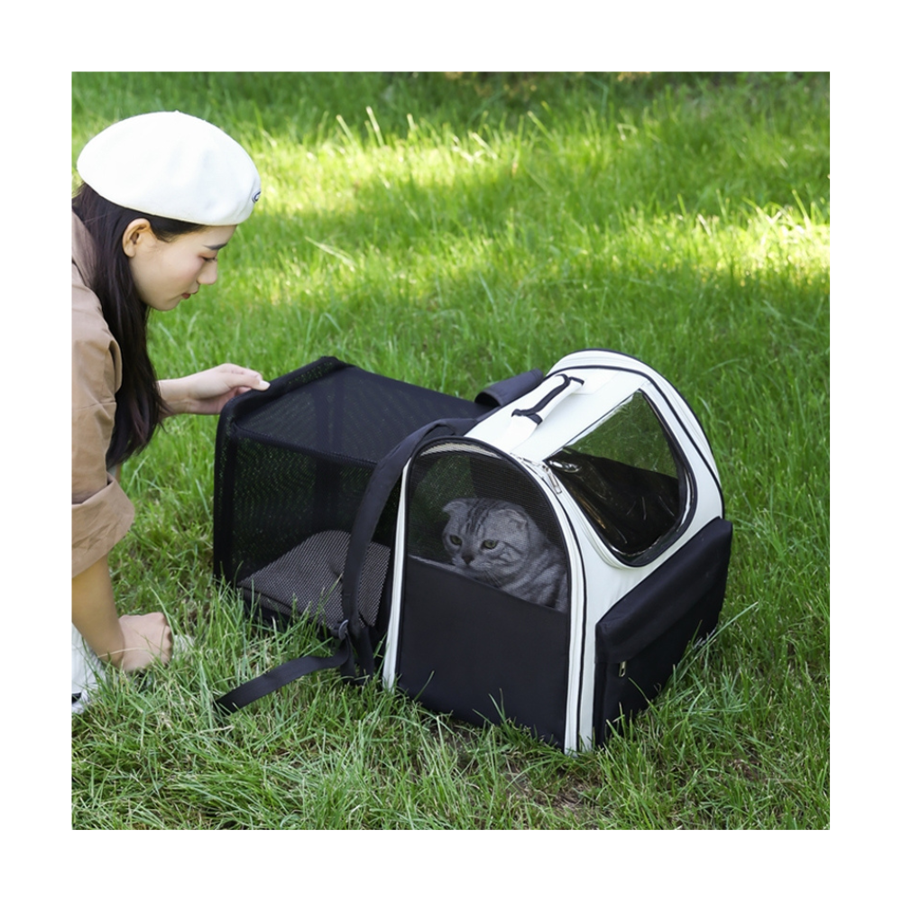 Moorpet High Quality Square Expandable Cat Carrier Backpack