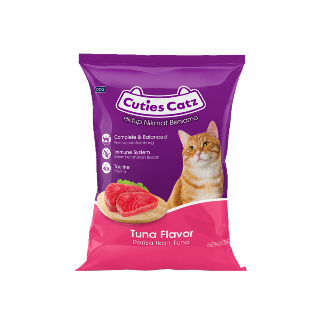 Cuties Catz Adult Dry Cat Food Tuna 350g