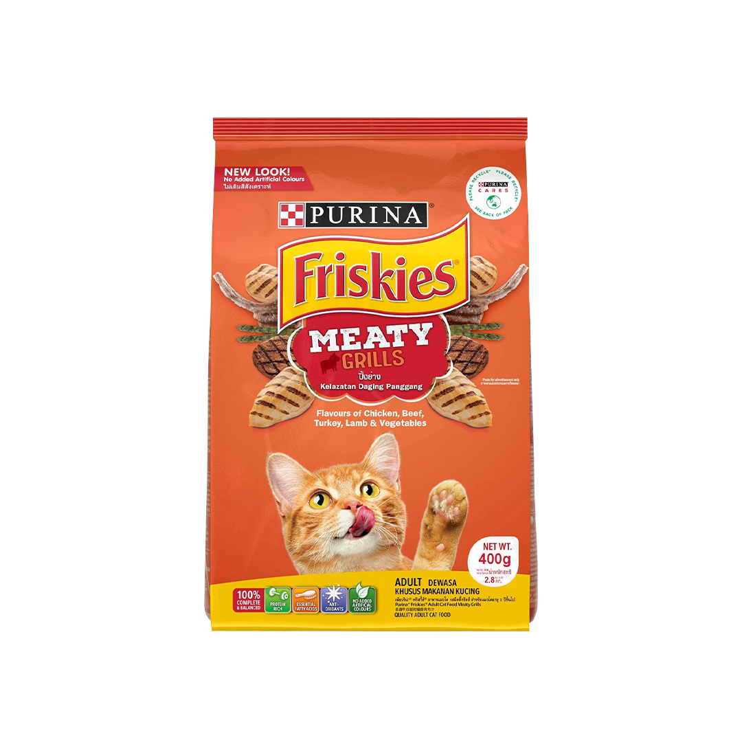 Purina Friskies Adult Cat Dry Food Meaty Grill 400g