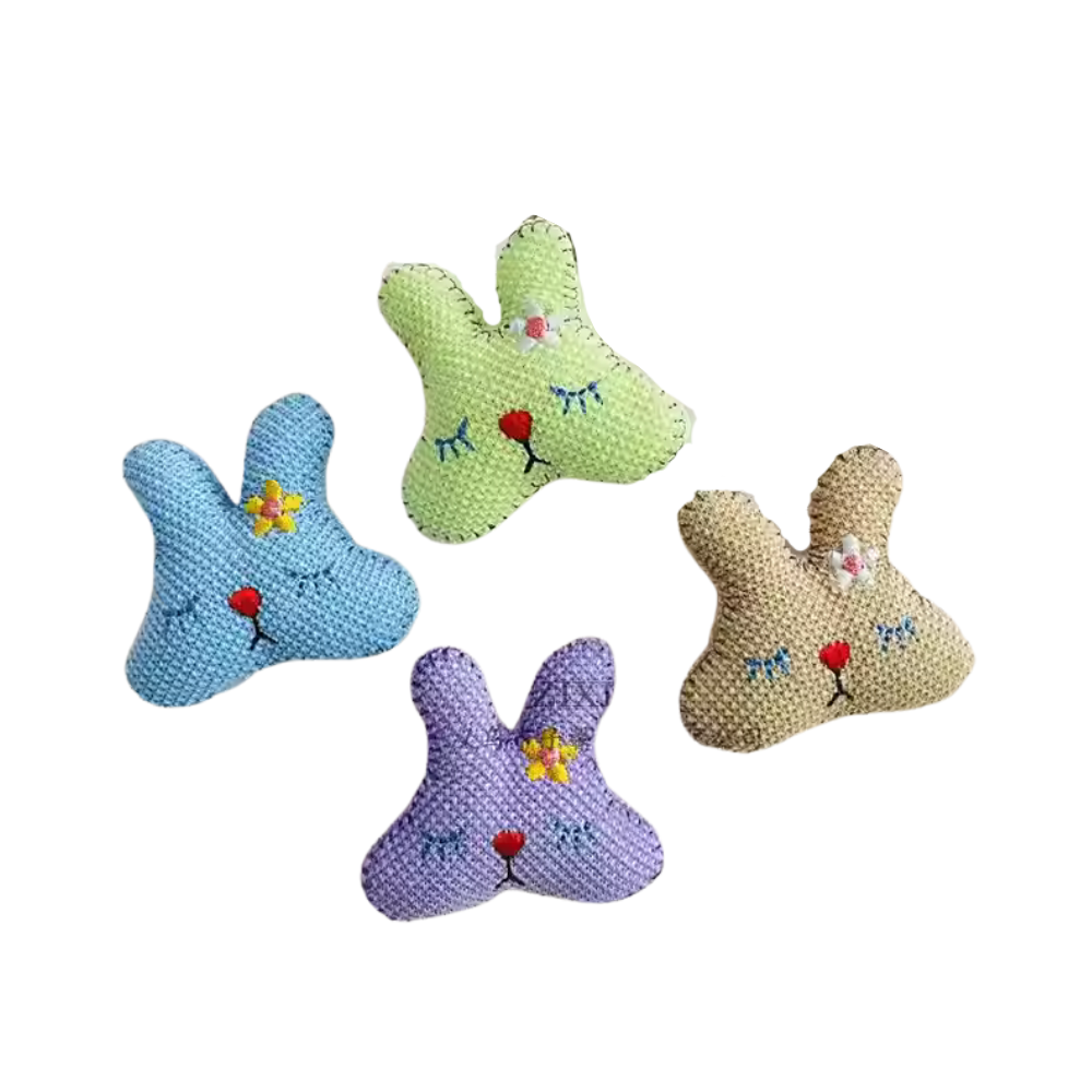 Handmade Rabbit Head Catnip Toy for Cats