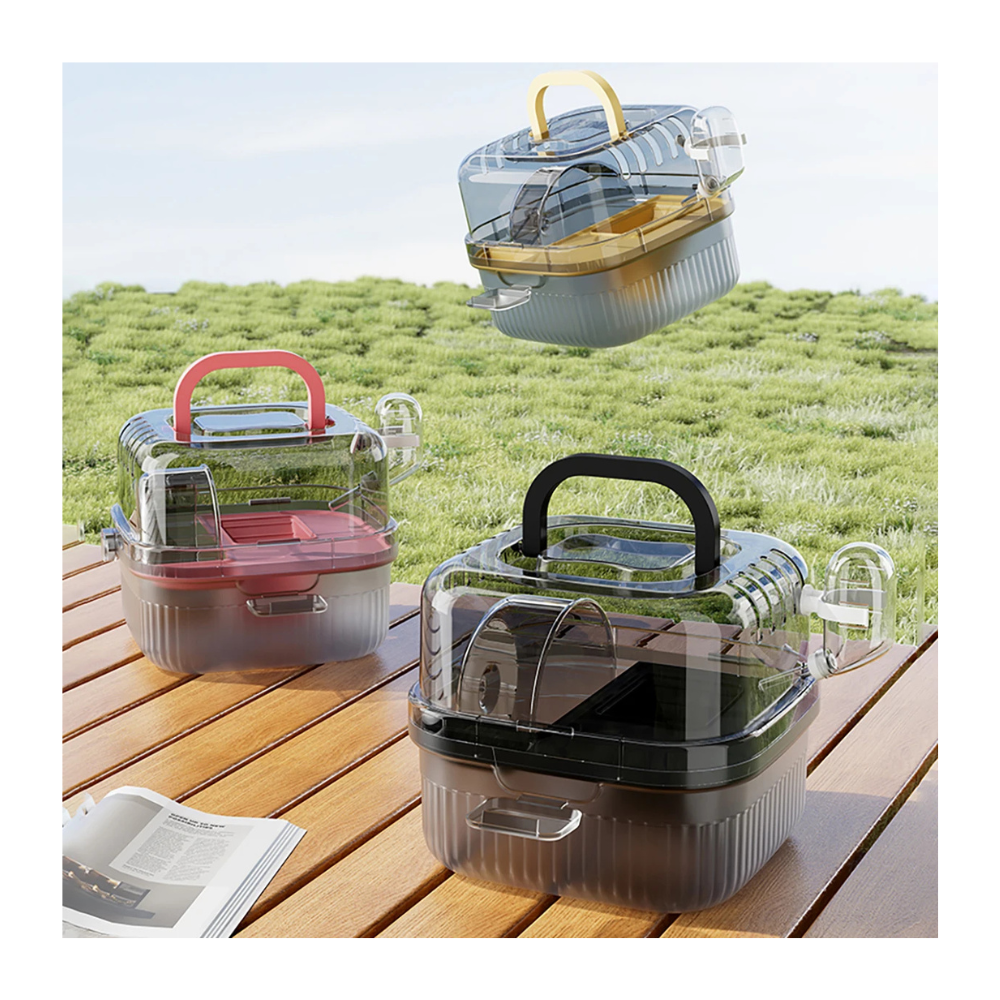 Portable Multi-functional Hamster Cage with Water Bottle, Play Zone & Residential Area