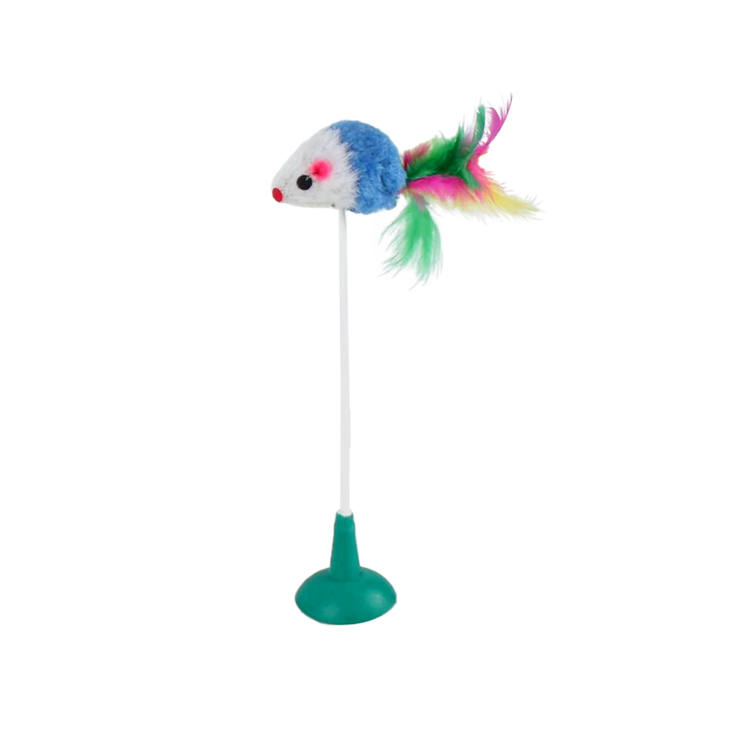 Cat Toy Mouse on a Rubber Spring