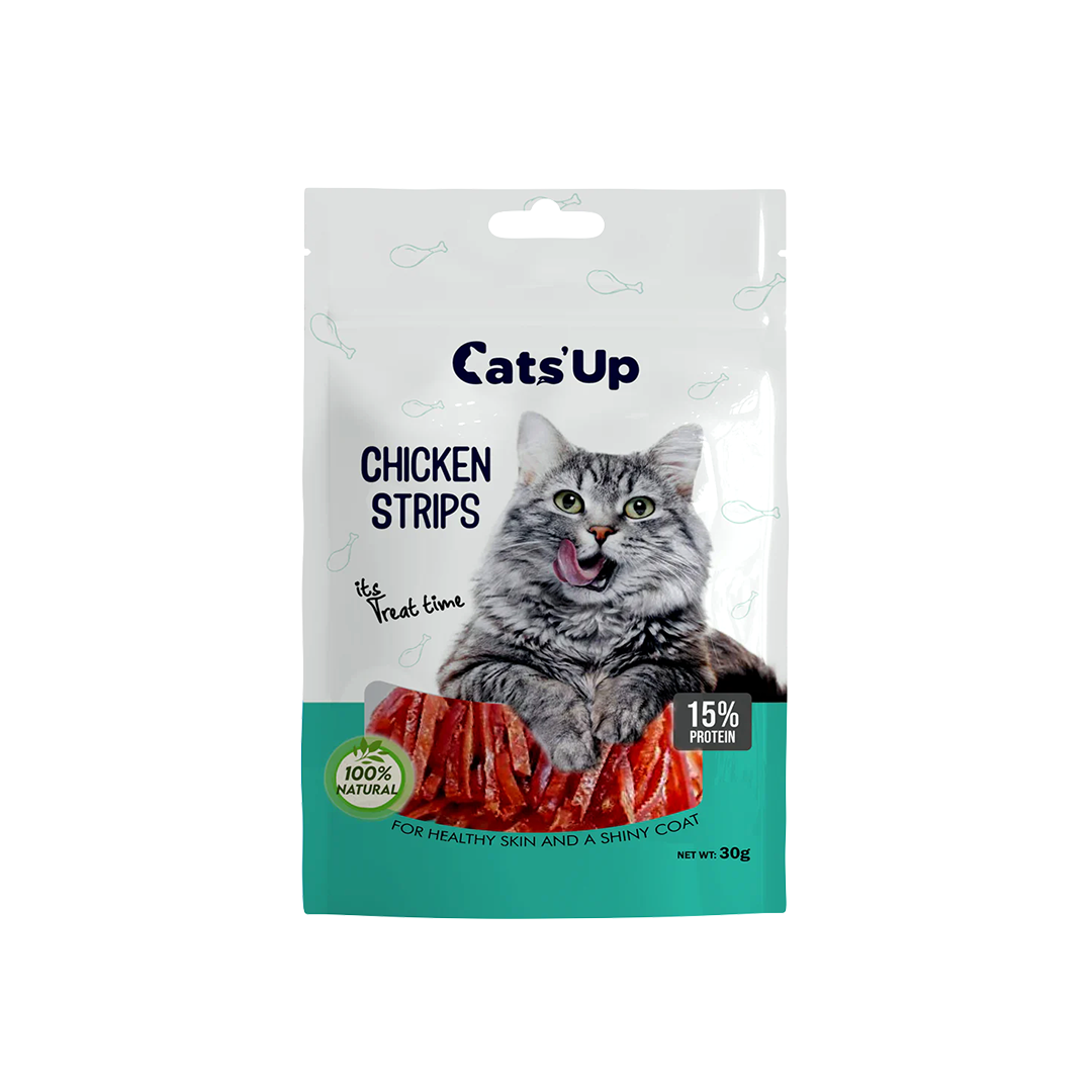 Cat’s Up Real Chicken Strips Cat Treat 30gm