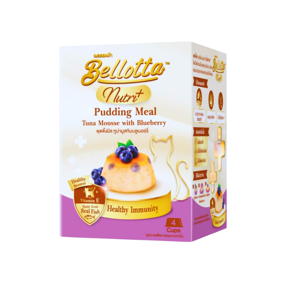 Bellotta Nutri Plus Pudding Meal Healthy Immunity with Tuna Mousse with Blueberry 4×25gm