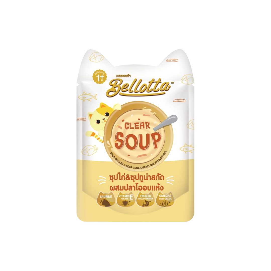 Bellotta Clear Soup Tuna & Chicken Extract Mix Katsuobushi 40gm