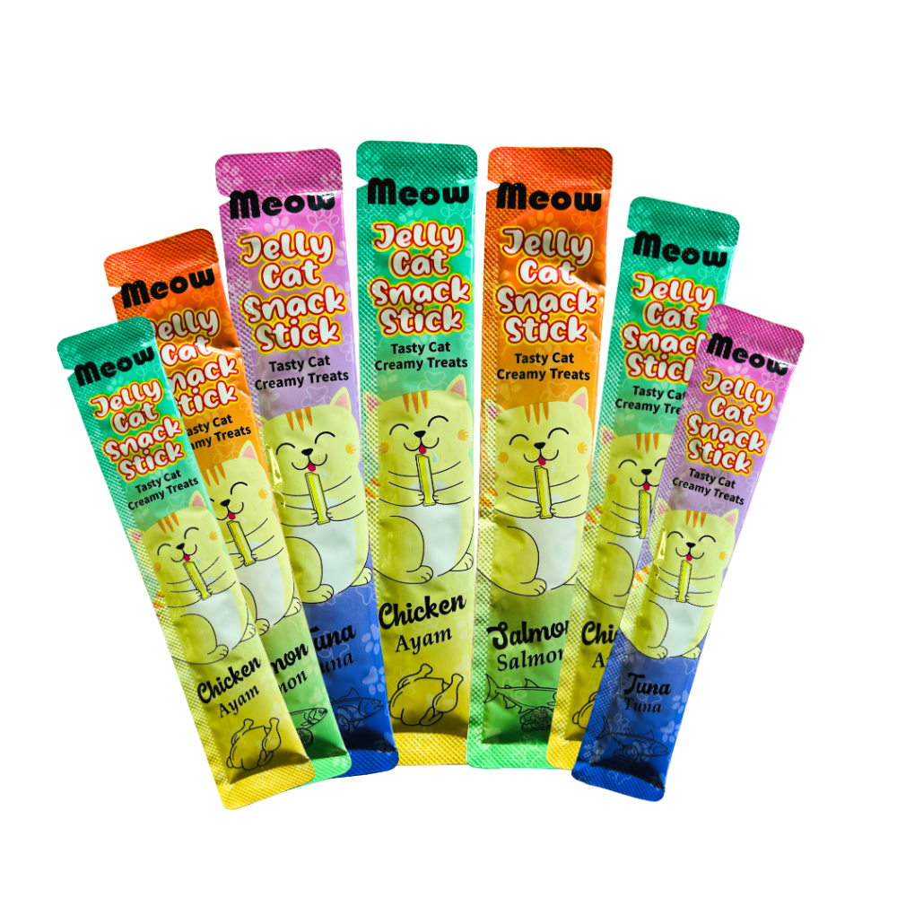 10 Pieces Combo Meow Tasty Cat Creamy Treat- Chicken 5, Tuna 3, Salmon 2